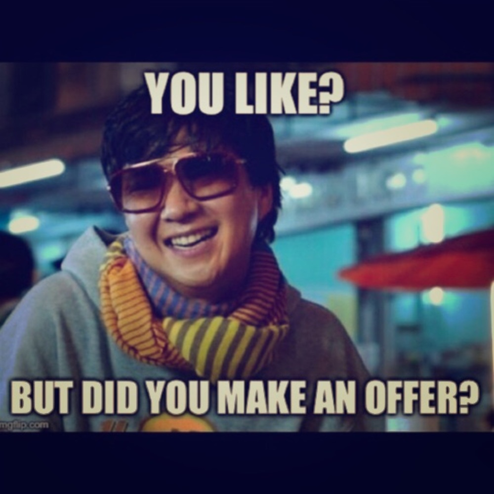 Don’t like the price? Make me an offer!